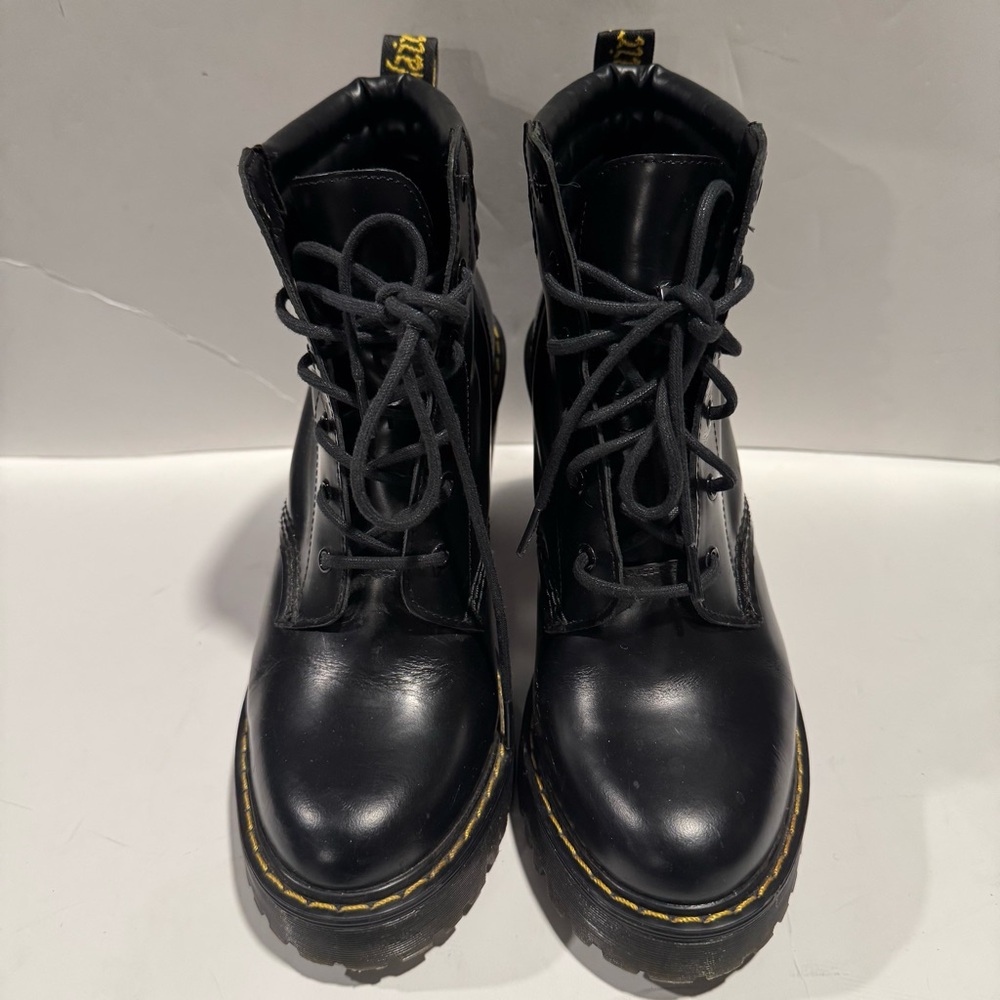 Dr. Martens Black Combat Boots with Chunky Sole Size 6